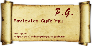 Pavlovics György névjegykártya
